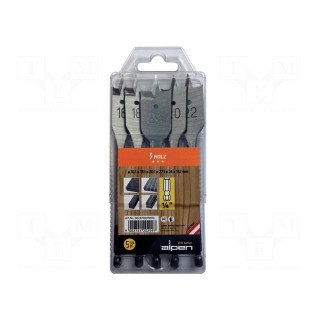 Drill set | for wood | steel | blister | wood,chipboard | 5pcs.