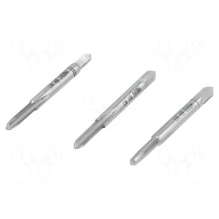 Kit: taps | for blind holes,to the through holes | L: 40mm | 2,7mm