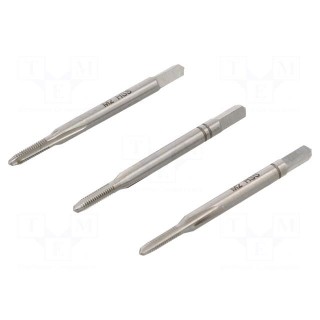 Kit: taps | for blind holes,to the through holes | L: 36mm | 2,1mm