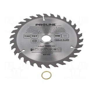 Circular saw | Ø: 160mm | Øhole: 20mm | Teeth: 30 | cemented carbide