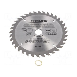 Circular saw | Ø: 160mm | Øhole: 20mm | Teeth: 36 | cemented carbide