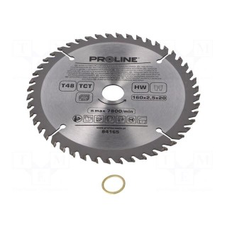 Circular saw | Ø: 160mm | Øhole: 20mm | Teeth: 48 | cemented carbide