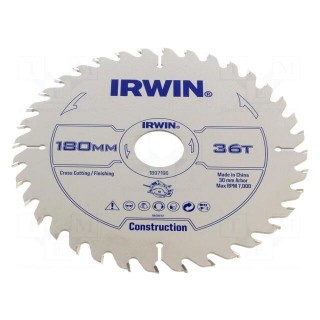 Circular saw | Ø: 180mm | Øhole: 30mm | Teeth: 36 | wood