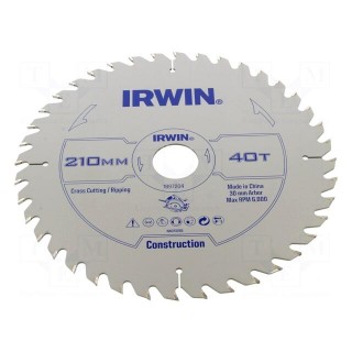 Circular saw | Ø: 210mm | Øhole: 30mm | Teeth: 40 | wood