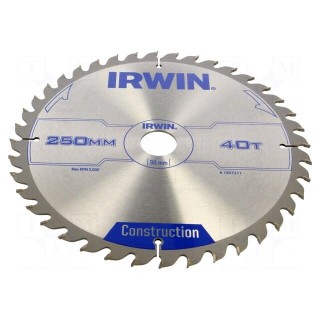 Circular saw | Ø: 250mm | Øhole: 30mm | Teeth: 40 | wood