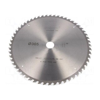 Circular saw | Ø: 305mm | Øhole: 30mm | W: 2.4mm | Teeth: 56 | Mat: HW/CT