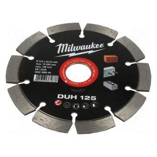 Cutting diamond wheel | Ø: 125mm | Øhole: 22.2mm