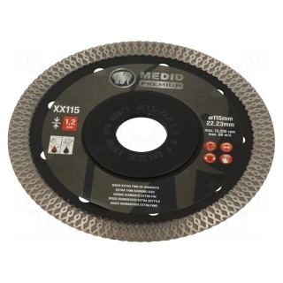 Cutting wheel | Ø: 115mm | Øhole: 22mm | Disc thick: 1.2mm