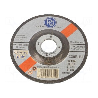 Cutting wheel | Ø: 115mm | Øhole: 22mm | Disc thick: 3.2mm | stone | bulk