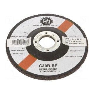 Cutting wheel | Ø: 115mm | Øhole: 22mm | Disc thick: 6.4mm | stone | bulk