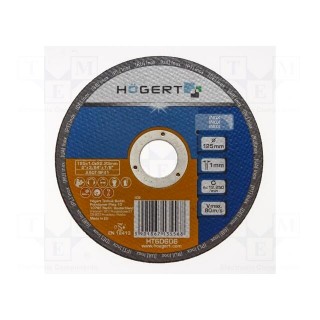 Cutting wheel | Ø: 125mm | Øhole: 22.23mm | Disc thick: 1.9mm
