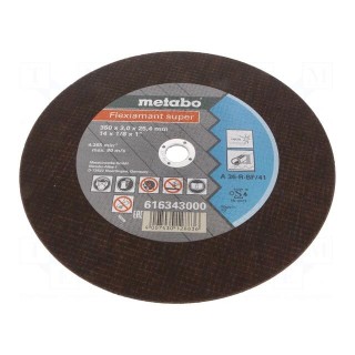 Cutting wheel | Ø: 350mm | Øhole: 25.4mm | Disc thick: 3mm
