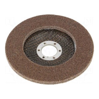 Grinding wheel | fleece | Dim: Ø125x6mm | Mount.hole diam: 22mm