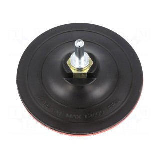 Backing pad | Ø: 125mm | Mounting: M14,rod 8mm | for abrasive discs