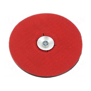 Backing pad | Ø: 125mm | Mounting: rod 6mm | for abrasive discs