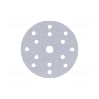 Sanding plate | Granularity: 220 | Mounting: bur | with holes | Ø150mm