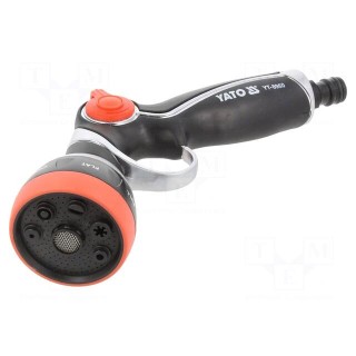 Adjustable sprinkler | ABS,aluminium | pistol | 1/2"