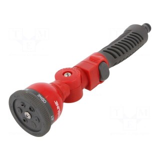 Adjustable sprinkler | ABS,PP | bent | Number of operation modes: 6
