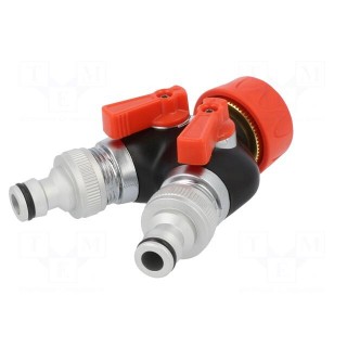 Garden valve | ABS,aluminium | double | 3/4"