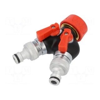Garden valve | Mat: ABS,aluminium | Size: 3/4" | V: double