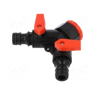 Y-connector | Mat: ABS | Size: 1/2" | V: with valve