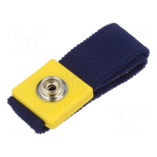 Wristband | ESD | blue | press stud male 10mm