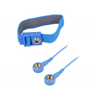 Wristband | ESD | Features: antialergic | blue | 10mm