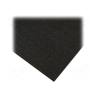 Bench mat | ESD | L: 0.7m | W: 0.5m | Thk: 2mm | black | 0.001÷1MΩ | 130°C