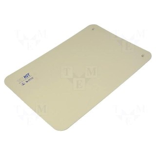 Bench mat | ESD | L: 0.6m | W: 0.4m | Thk: 2mm | beige | Rsurf: 5÷500MΩ