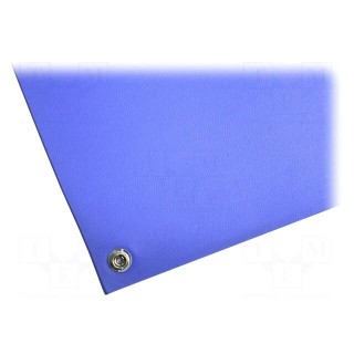 Bench mat | ESD | L: 1.2m | W: 0.6m | Thk: 2.4mm | PVC,vinyl | blue | <40MΩ
