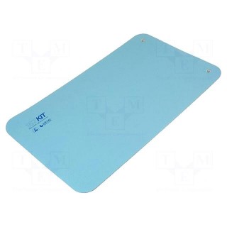 Bench mat | ESD | L: 1.2m | W: 0.6m | Thk: 2mm | blue | Rsurf: 5÷500MΩ | 440°C