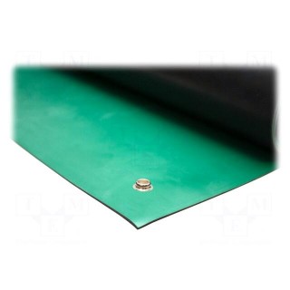 Bench mat | ESD | L: 1.2m | W: 0.6m | Thk: 2mm | rubber | green | <27MΩ