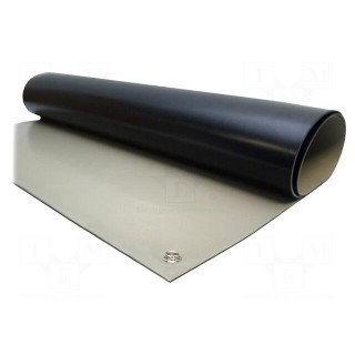 Bench mat | ESD | L: 1.2m | W: 0.6m | Thk: 2mm | rubber | grey | <27MΩ