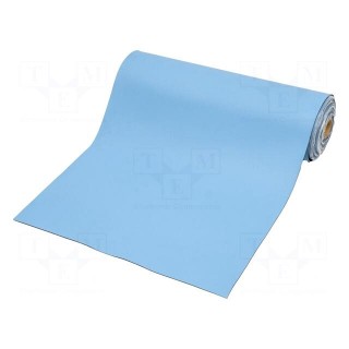 Bench mat | ESD | L: 10m | W: 0.6m | Thk: 2mm | rubber | blue (bright)