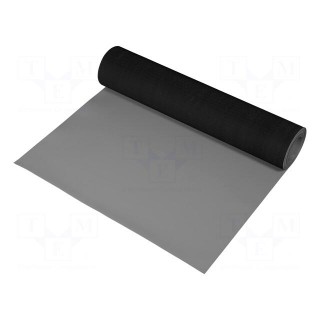 Bench mat | ESD | L: 10m | W: 1m | Thk: 2mm | grey | Rsurf: 5÷500MΩ | 440°C