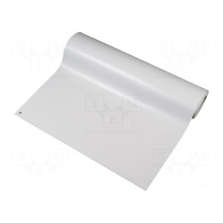 Bench mat | ESD | L: 5m | W: 0.9m | Thk: 3.2mm | PVC,vinyl | grey | <14MΩ