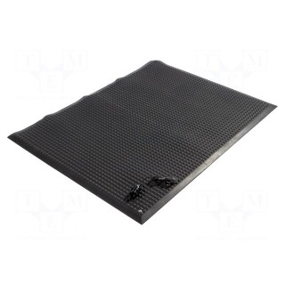 Floor mat | ESD | L: 1.2m | W: 0.9m | Thk: 14mm | polyurethane | black