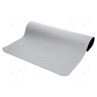 Bench mat | ESD | 600x1200mm | Thk: 2mm | grey (bright)