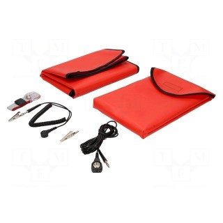 Portable service kit | ESD | 600x600mm | Features: pocket | Mat: vinyl