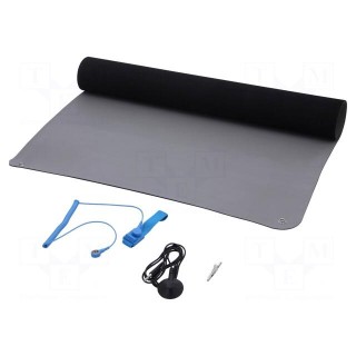 Bench mat | ESD | 600x900mm | Thk: 2mm | grey (bright)