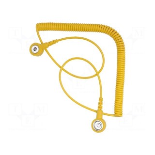 Connection cable | ESD,coiled | yellow | 2.4m