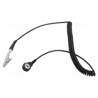 Connection cable | ESD,coiled | black | 1.8m