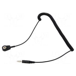 Connection cable | ESD,coiled | black | 1MΩ | 2m