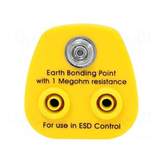 Earthing plug | ESD | 1MΩ | Plug: EU