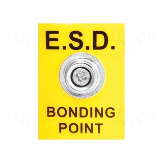 Earthing plug | ESD | 35x25mm | 1MΩ | Plug: EU | press stud male 10mm