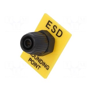 Earthing plug | ESD | 35x30mm | 0Ω | banana 4mm socket