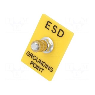 Earthing plug | ESD | 35x30mm | 0Ω | screw M5 with nut