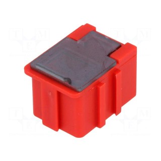 Bin | ESD | 16x12x15mm | ABS,copolymer styrene | red,transparent
