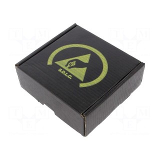 Box with foam lining | ESD | 100x100x38mm | cardboards | black