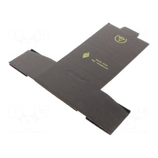 Box with foam lining | ESD | 100x60x15mm | cardboards | black